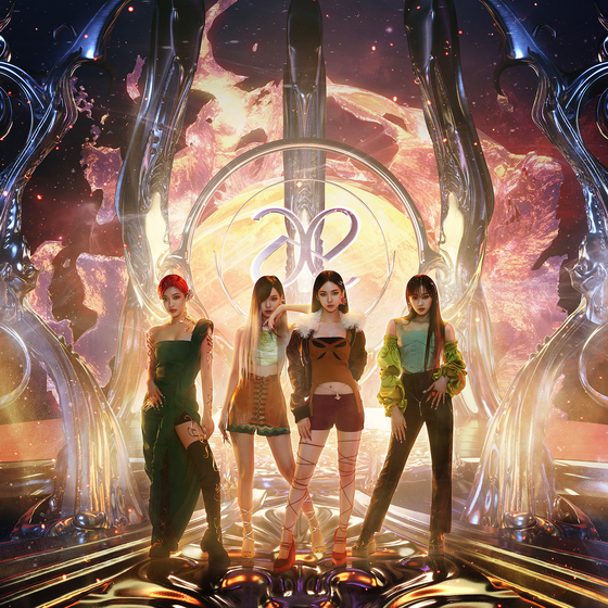 The cover photo for aespa's latest single, ″Next Level″ [SM ENTERTAINMENT]