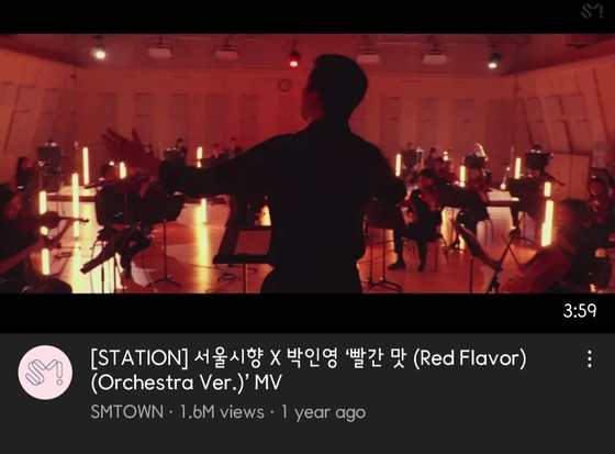 An orchestral version of girl group Red Velvet’s “Red Flavor” (2017) performed by the Seoul Philharmonic Orchestra was released in July last year. [SCREEN CAPTURE]