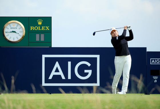 Park In-bee tees off at the AIG Women's Open in August 19, at Carnoustie Golf Links in Scotland. [AIG OPEN ORGANIZING COMMITTEE]