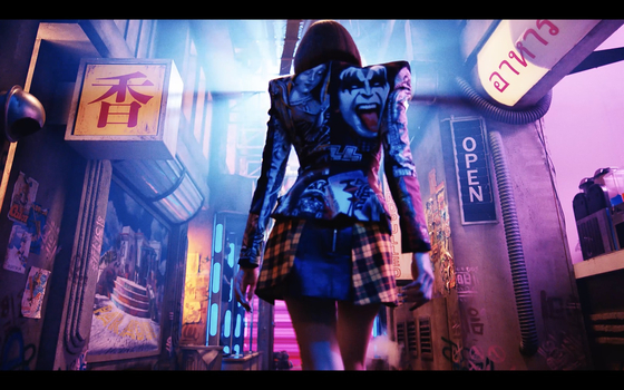 A scene from the music video for Lisa of Blackpink's song ″Lalisa″ (2021) [YG ENTERTAINMENT]