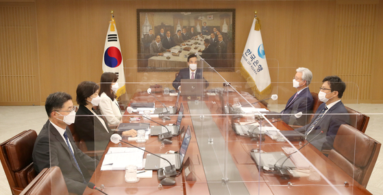 The monetary policy board of the Bank of Korea decides to raise the country's benchmark interest rate by 25 basis points to 0.75 percent in August. [BANK OF KOREA]