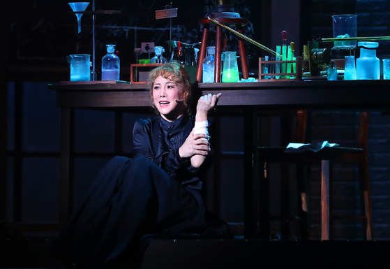 Musical actor and singer Kim So-hyang will stage her first-ever solo concert, showcasing various musical numbers she's performed in, inclucing ″Marie Curie,″ pictured above. [YONHAP]