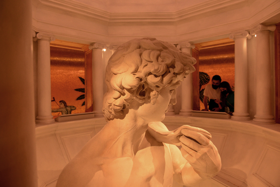 The statue of David at the Italian Pavilion. [LEE HO-JEONG]