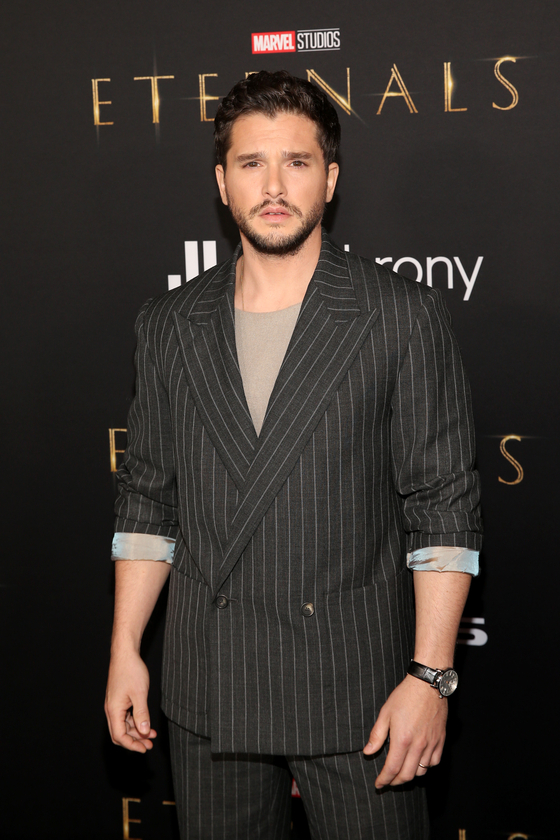 Kit Harington at the premiere of Marvel Studios' "Eternals" on Oct. 18 in Hollywood, California. [WALT DISNEY COMPANY KOREA]
