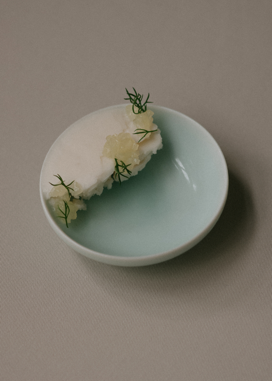 A dish served at Mosu Seoul [MATTY YANGWOO KIM]