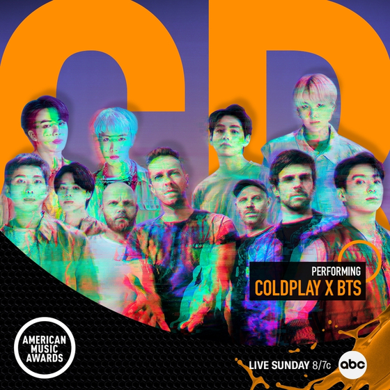 BTS and Coldplay will perform together for the first time at 2021 American Music Awards for their collaborative single "My Universe." [BIG HIT MUSIC]