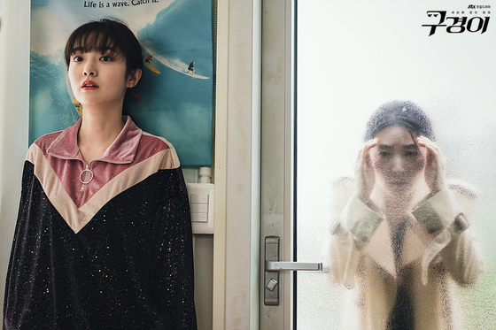In JTBC's action thriller comedy TV series "Inspector Koo," actor Kim Hye-jun, left, has been charming viewers by playing the antagonist, a serial killer. Lee Young-ae, who plays Koo Kyung-yi, is shown on the right. [JTBC]