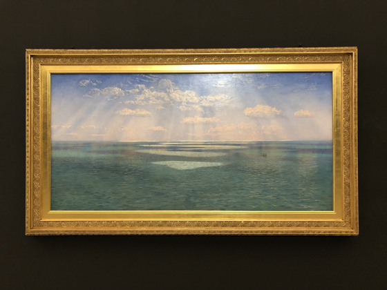 ″The British Channel Seen from the Dorsetshire Cliffs″ (1871) by John Brett [SHIN MIN-HEE]