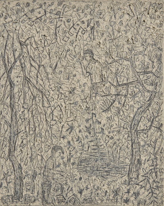 ″Garden and Two Men″ (2021) by Sungsic Moon [KUKJE GALLERY]