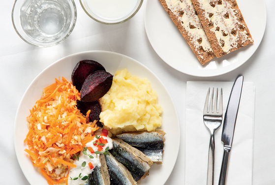 An example of a typical school meal in Finland. [VRN]