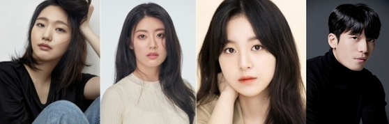 From left, actors Kim Go-eun, Nam Ji-hyun, Park Ji-hoo and Wi Ha-jun will feature as the protagonists in upcoming tvN drama series ″Little Women." [TVN]