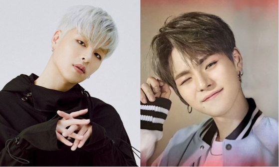 iKon's Koo Jun-hoe, left, and Treasure's Yoshi [ILGAN SPORTS]