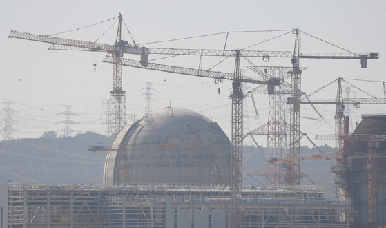 Construction site of the Shin-Kori 5 and 6 reactors, located in Ulsan. [YONHAP]
