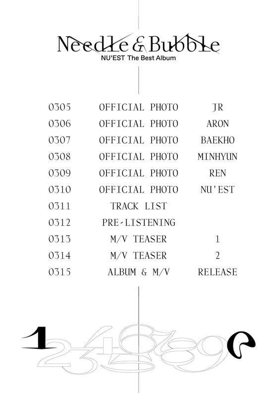 The countdown schedule for ″Needle & Bubble″ [PLEDIS ENTERTAINMENT]