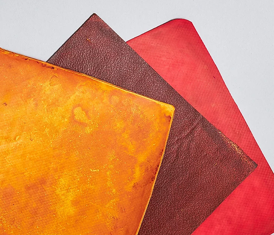 Artificial leather made from mushroom mycelia. [MYCEL]
