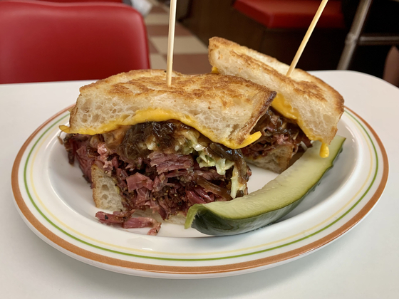 Pastrami Queens sandwich at Wheat and Meat in Gangnam District, southern Seoul [LEE JIAN]