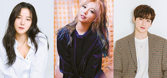 From left, Kim Bo-hyung, Lee Min-young and Kevin Woo [FCENM ENTERTAINMENT, SCREEN CAPTURE, ILGAN SPORTS] 