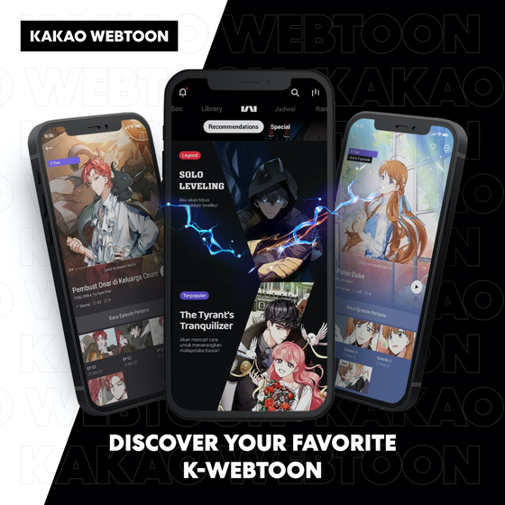 Kakao Entertainment launched its Kakao Webtoon service in Indonesia on Wednesday. [KAKAO ENTERTAINMENT]