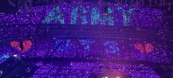 BTS's concert at the Allegiant Stadium in Las Vegas, Nevada, last month [HYBE]