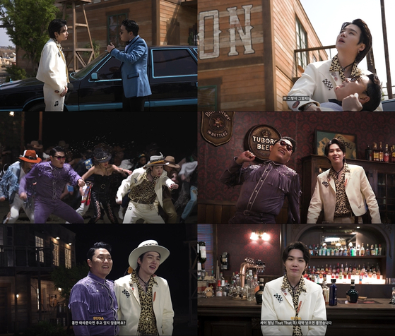 Behind-the-scenes footage from the making of PSY's new track ″That That [prod. & feat. SUGA of BTS]″ [P NATION]