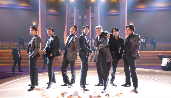  Boy band BTS at the 64th Annual Grammy Awards on April 4 [BIG HIT MUSIC]