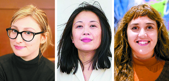  From left, New Directions Press publicist Brittany Dennison, Tilted Axis Press publishing director Kirsten Alfaro and Drawn & Quarterly senior editor Tracy Hurren [SHORT RUN SEATTLE, TILTED AXIS PRESS, COMICS WORKBOOK] 