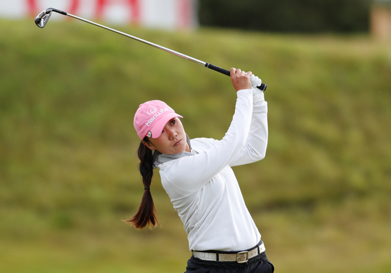 Kim In-kyung in action during the third round of the Women's British Open in St Andrews, Scotland on Aug. 5, 2017. [REUTERS/YONHAP]