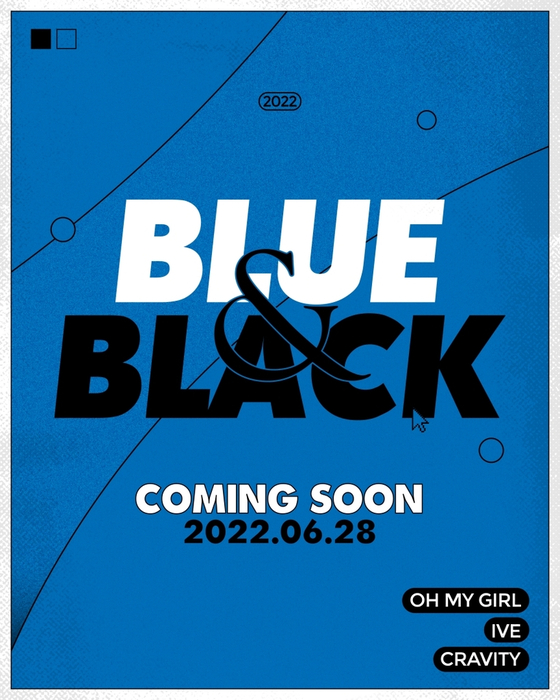 Poster for the upcoming song part of Pepsi's campaign "Blue & Black" [STARSHIP ENTERTAINMENT]