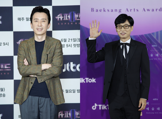 You Hee-yul, left, and Yu Jae-suk [ILGAN SPORTS]