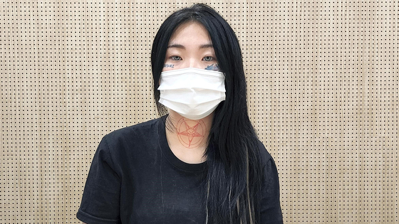 Rapper Satsuki (Kim Eun-Ji) sits for an interview with the JoongAng Ilbo at the Addiction Rehabilitation Center of the Korea Anti-Drugs Movement Headquarters in Seoul on June 23. [KIM MIN-JOONG]