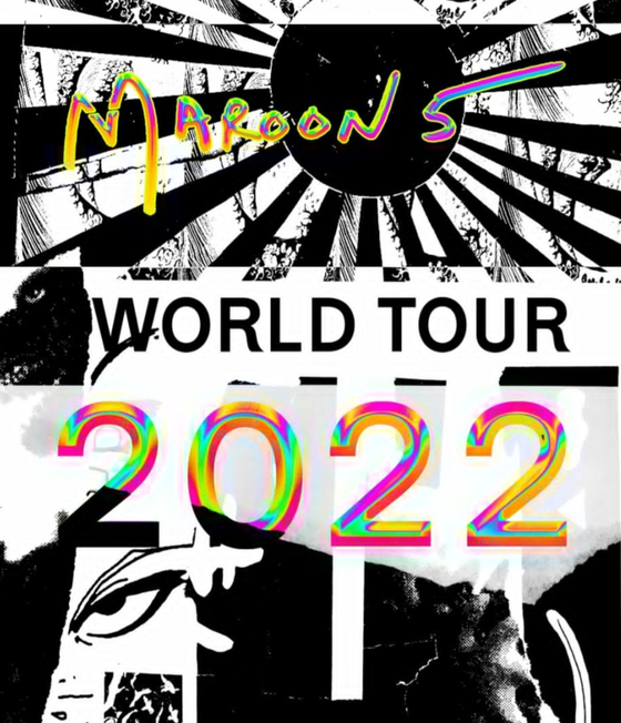 Pop band Maroon 5 announced an upcoming Seoul concert and immediately came under fire for using an image of the Rising Sun flag in its announcement. [SCREEN CAPTURE]