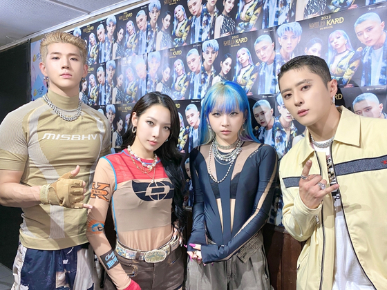 KARD poses during its concert in São Paulo in Brazil on July 22. [DSP MEDIA]