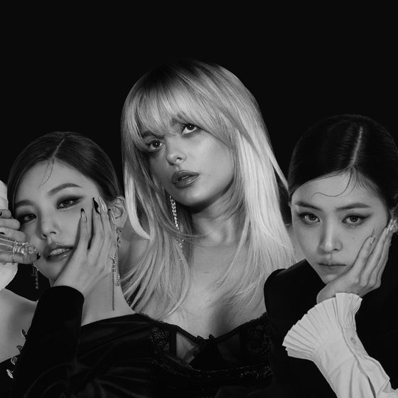 From left: ITZY's Yeji, Bebe Rexha and ITZY's Ryujin [BEBE REXHA TWITTER]