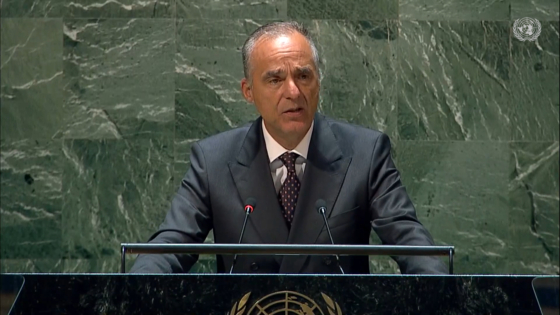 Dutch Ministry of Foreign Affairs Political Director Thijs van der Plas speaks at the 10th Nonproliferation Treaty review conference at the UN headquarters in New York on Tuesday. [SCREEN CAPTURE]