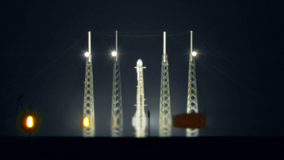 Space X Falcon X launch vehicle, which will carry Korea's first lunar orbiter into space, is ready at the launch site at the Cape Canaveral Space Force Station, Florida, on Wednesday, local time. [MINISTRY OF SCIENCE AND ICT]