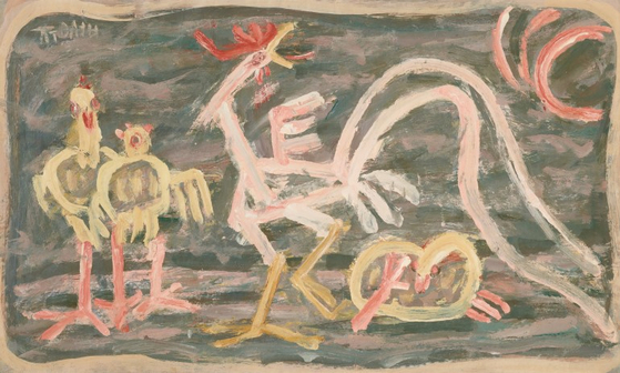 ″Chicken and Chicks″ (1950s) by the late artist Lee Jung-seop is being unveiled to the public for the first time. [MMCA]