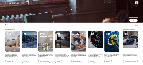LG Chem On offers information on all LG Chem products. [LG CHEM]