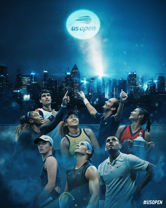  A promotional poster posted on the U.S. Open Twitter account on Tuesday. [SCREEN CAPTURE]