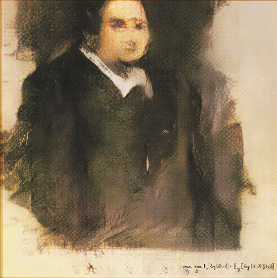 ″Edmond de Belamy,″ an artwork created by an algorithm developed by Obvious, a French art collective, in 2018 [OBVIOUS]
