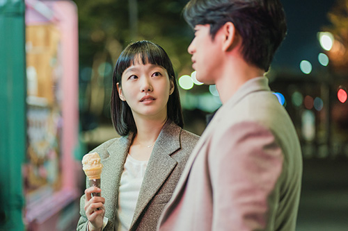 Actor Kim Go-eun during a scene in the ongoing Tving original series ″Yumi's Cells 2″ [TVING]