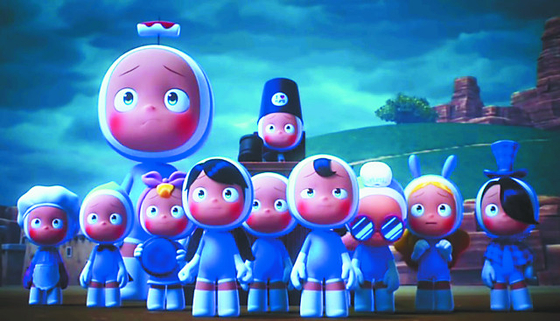 3-D cells during a scene of ″Yumi's Cells″ (2021) [TVING]