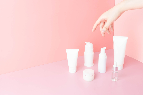 Packaging of cleansing foam, cleansing oil, essence, serum, ampoule and cream. [SHUTTERSTOCK]