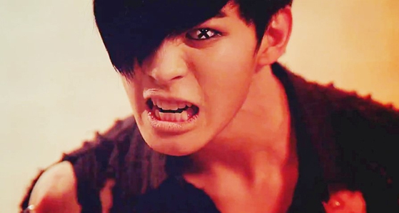 A scene from boy band VIXX's music video for "Voodoo Doll" (2013). PinkFantasy members say they studied VIXX as a reference, as the boy band is considered to have pioneered the horror concept among K-pop acts in 2013. [SCREEN CAPTURE]