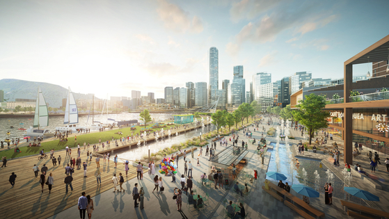 A rendering of North Port in Busan, which is the planned venue for the Busan World Expo 2030 [BUSAN METROPOLITAN GOVERNMENT]