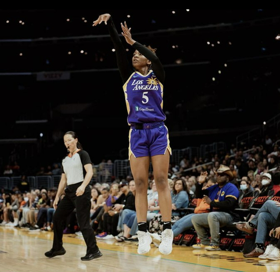 Kianna Smith plays for the Los Angeles Sparks. [SCREEN CAPTURE]