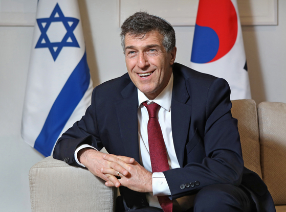 Akiva Tor, ambassador of Israel to Korea, speaks with the Korea JoongAng Daily on March 14 at the diplomatic residence in Seoul. [PARK SANG-MOON]