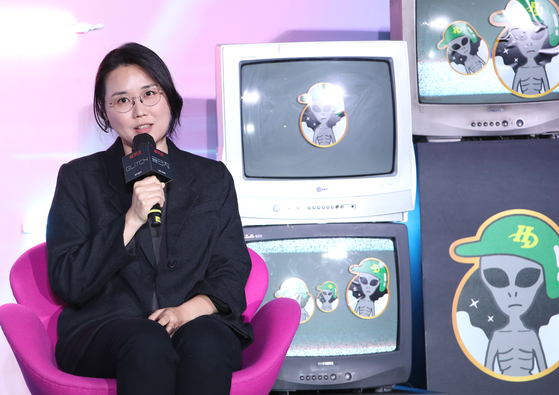 Director Roh Deok speaks at a local press event for upcoming Netflix series "Glitch" at the Yongsan I'Park Mall branch of CGV in central Seoul on Tuesday. [NEWS1]