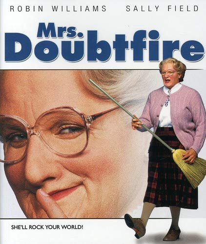 A poster of the 1993 American comedy-drama film "Mrs. Doubtfire" directed by Chris Columbus and starring Robin Williams in the title role [SCREEN CAPTURE]