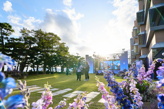 BTS-themed seaside garden at Paradise Hotel Busan [BIGHIT MUSIC]