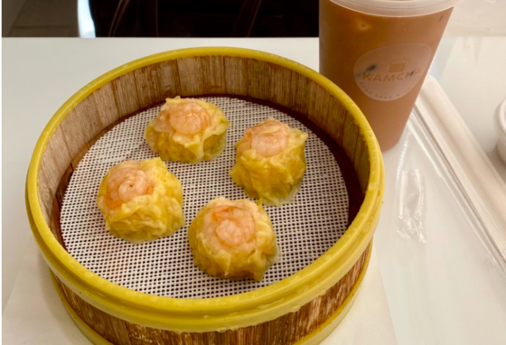 Shrimp Sho Mai and Milk Tea at KamCha in Gangnam District, southern Seoul [SCREEN CAPTURE] 